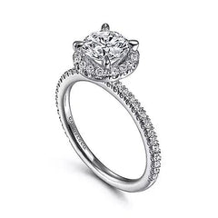 14K 0.45ct-Diamond 3.46CZ Semi-Mount