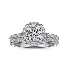 14K 0.45ct-Diamond 3.46CZ Semi-Mount