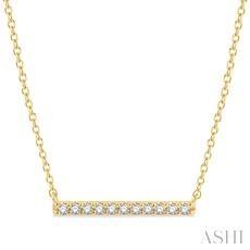 10K 0.12Ct Diamond Bar Petite-Necklace