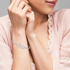 925 0.05Ct Diamond Infinity Bracelet