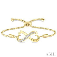 925 0.05Ct Diamond Infinity Bracelet