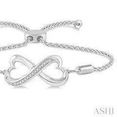 925 0.05Ct Diamond Infinity Bracelet
