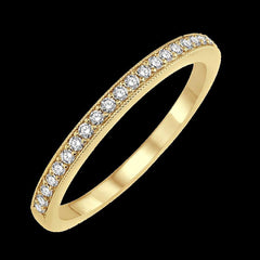 14K .25CT-Diamond Round Prong Wedding Band