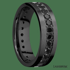 ZIRCONIUM  ENTERNITY DIAMONDS BAND