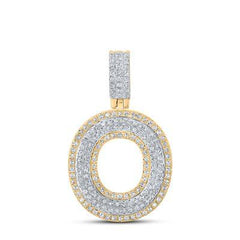 10K 1.82ct Diamond Initial-O Pendant