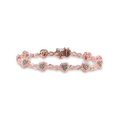 10K 1.88 CT DIAMOND HEART BRACELET