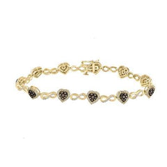 10K 1.88 CT DIAMOND HEART BRACELET