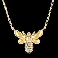 10K 0.10ct Diamond Butterfly Pendant