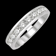 14K 0.15ct Diamond Channel-set Wedding-Band