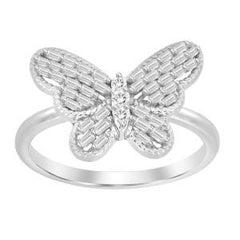14K .15CT-Diamond Butterfly Ring