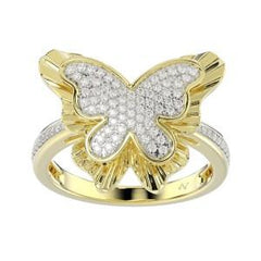 14K .15CT-Diamond Butterfly Ring