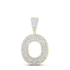 10K 0.60ct Diamond Initial Pendant