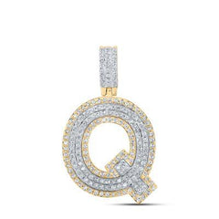 10K 0.60ct Diamond Initial Pendant