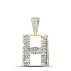 10K 0.60ct Diamond Initial Pendant