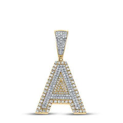 10K 0.60ct Diamond Initial Pendant