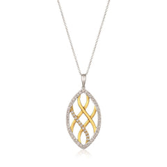 14K 0.95ct-Diamond Creme-Brulee LeVian-Pendant