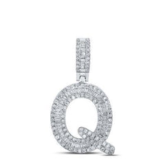 10k .50ct-Diamond "Q" Initial Pendant