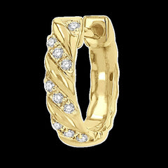 10K 0.10ct Diamond Hoop Earrings
