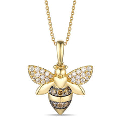 14K 0.52ct Diamond Bee-Fashion Necklace