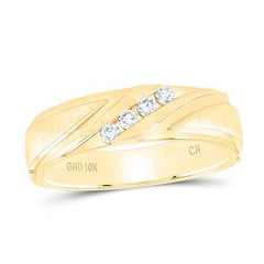 10k 0.10ct Diamond Wedding Band