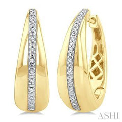 925 0.08Ct Diamond Hoop Earrings
