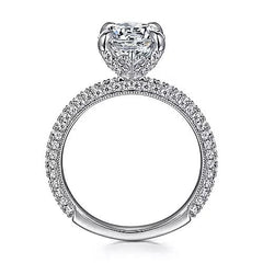 14K 0.51ct-Diamond 3.57CZ Semi-Mount