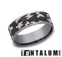 Tantalum Camo Men's Wedding Band