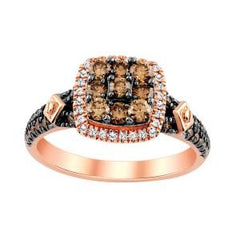 14K 0.50ct Diamond Cluster Ring