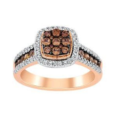 14K 0.50ct Diamond Cluster Ring