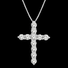14K 0.25ct Diamond Cross Pendant