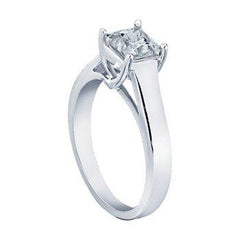 14K 0.33ct Diamond Princess-Cut Solitaire-Ring