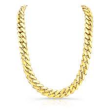 10K 8mm 24"H  Miami-Cuban Chain
