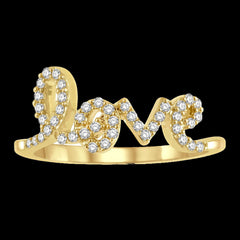 14K 0.20ct Diamond "love" Ring