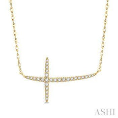 10K 0.15Ct Diamond Cross Pendant