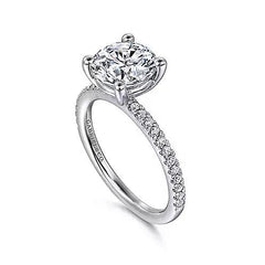 14K 0.18ct-Diamond 3.43CZ Semi-Mount