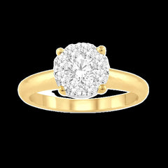 14K 0.50ct Diamond Cluster LoveBright-Ring
