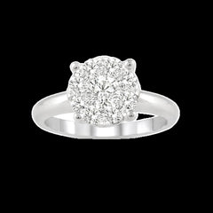 14K 0.50ct Diamond Cluster LoveBright-Ring