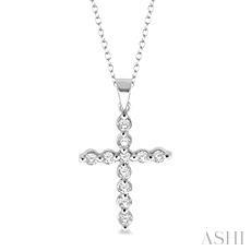 925 0.10ct Diamond Cross Pendant
