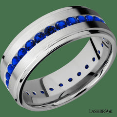 14KW SAPPHIRE ENTERNITY BAND