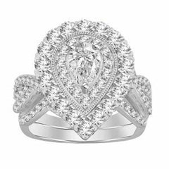 14K 2.00ct Diamond Solitaire Pear-Ring
