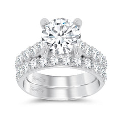 14K 5.00ct G-Color/VS1-Clarity Lab-Diamond Round  Solitaire-Ring