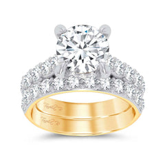 14K 5.00ct G-Color/VS1-Clarity Lab-Diamond Round  Solitaire-Ring