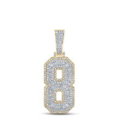 10K 0.66ct Diamond "8" Pendant