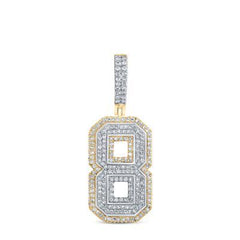 10K 0.66ct Diamond "8" Pendant