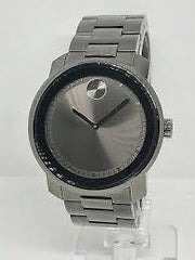 Movado Bold Mens-Watch Gun Metal-Tone