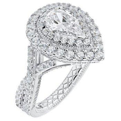 14K 1.75ct Diamond Cluster Ring