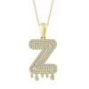 10K 1.75 ct Diamond Initial-J  Pendant