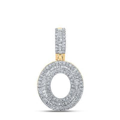 10k .50ct-Diamond "O" Initial Pendant