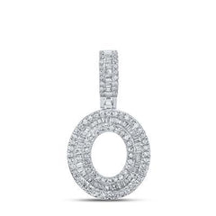 10k .50ct-Diamond "O" Initial Pendant