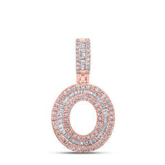10k .50ct-Diamond "O" Initial Pendant